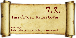Tarnóczi Krisztofer névjegykártya