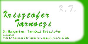 krisztofer tarnoczi business card