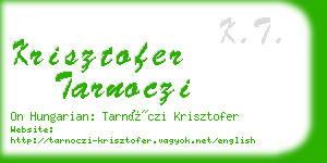 krisztofer tarnoczi business card